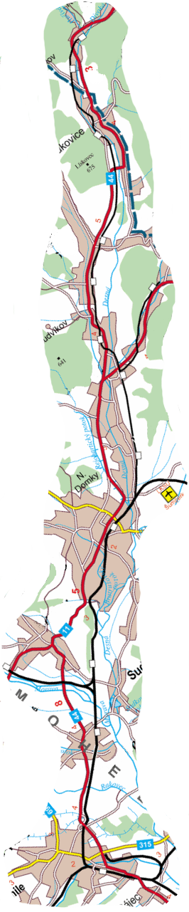 Mapa tratě 291